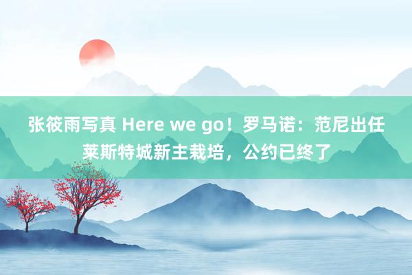 张筱雨写真 Here we go！罗马诺：范尼出任莱斯特城新主栽培，公约已终了