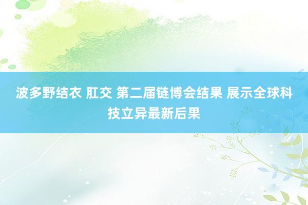 波多野结衣 肛交 第二届链博会结果 展示全球科技立异最新后果