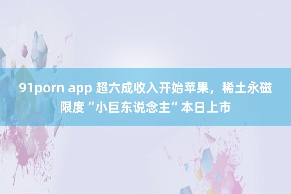 91porn app 超六成收入开始苹果，稀土永磁限度“小巨东说念主”本日上市