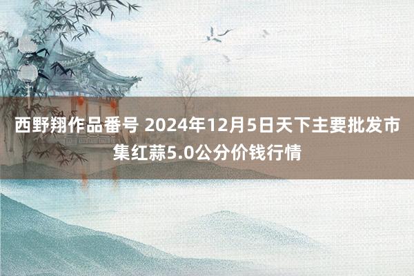西野翔作品番号 2024年12月5日天下主要批发市集红蒜5.0公分价钱行情