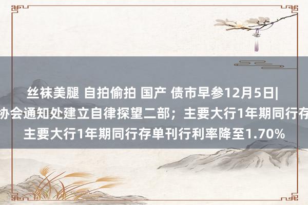丝袜美腿 自拍偷拍 国产 债市早参12月5日| 债市监管升级，来回商协会通知处建立自律探望二部；主要大行1年期同行存单刊行利率降至1.70%
