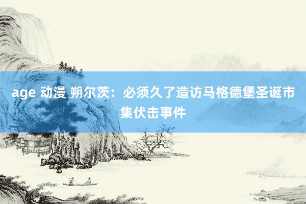 age 动漫 朔尔茨：必须久了造访马格德堡圣诞市集伏击事件