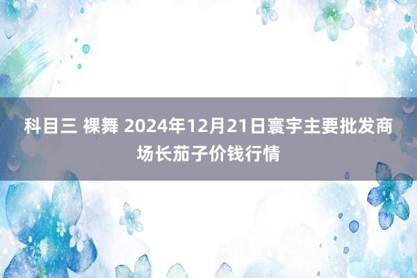 科目三 裸舞 2024年12月21日寰宇主要批发商场长茄子价钱行情