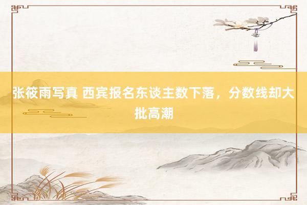 张筱雨写真 西宾报名东谈主数下落，分数线却大批高潮