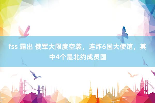 fss 露出 俄军大限度空袭，连炸6国大使馆，其中4个是北约成员国