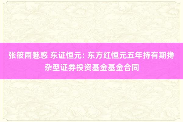 张筱雨魅惑 东证恒元: 东方红恒元五年持有期搀杂型证券投资基金基金合同