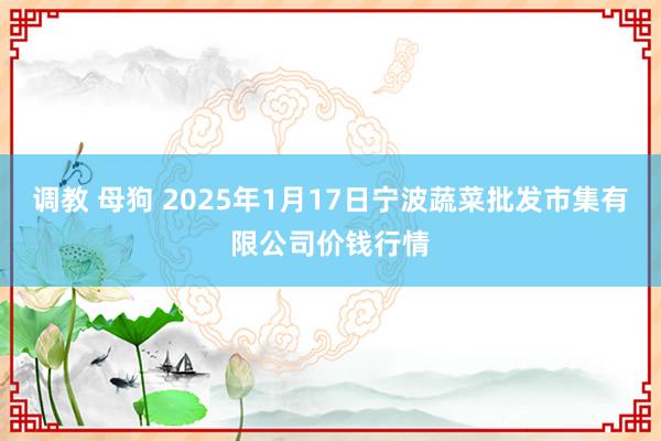 调教 母狗 2025年1月17日宁波蔬菜批发市集有限公司价钱行情