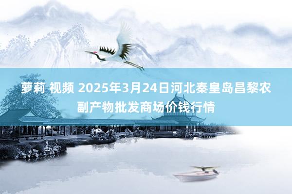 萝莉 视频 2025年3月24日河北秦皇岛昌黎农副产物批发商场价钱行情