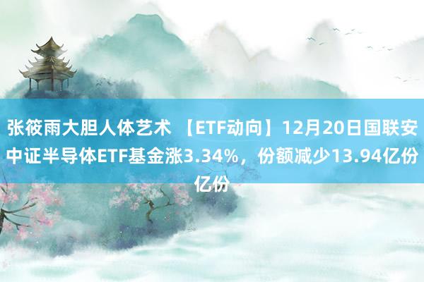 张筱雨大胆人体艺术 【ETF动向】12月20日国联安中证半导体ETF基金涨3.34%，份额减少13.94亿份