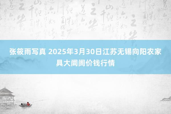 张筱雨写真 2025年3月30日江苏无锡向阳农家具大阛阓价钱行情