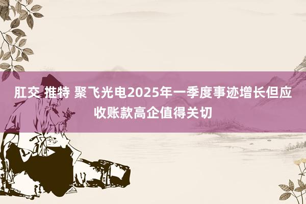 肛交 推特 聚飞光电2025年一季度事迹增长但应收账款高企值得关切