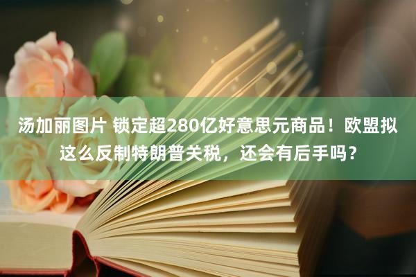 汤加丽图片 锁定超280亿好意思元商品！欧盟拟这么反制特朗普关税，还会有后手吗？